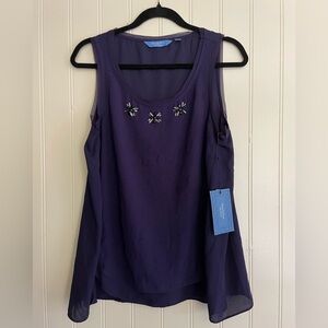 Simply Vera Vera Wang Tank NWT Purple Size Medium